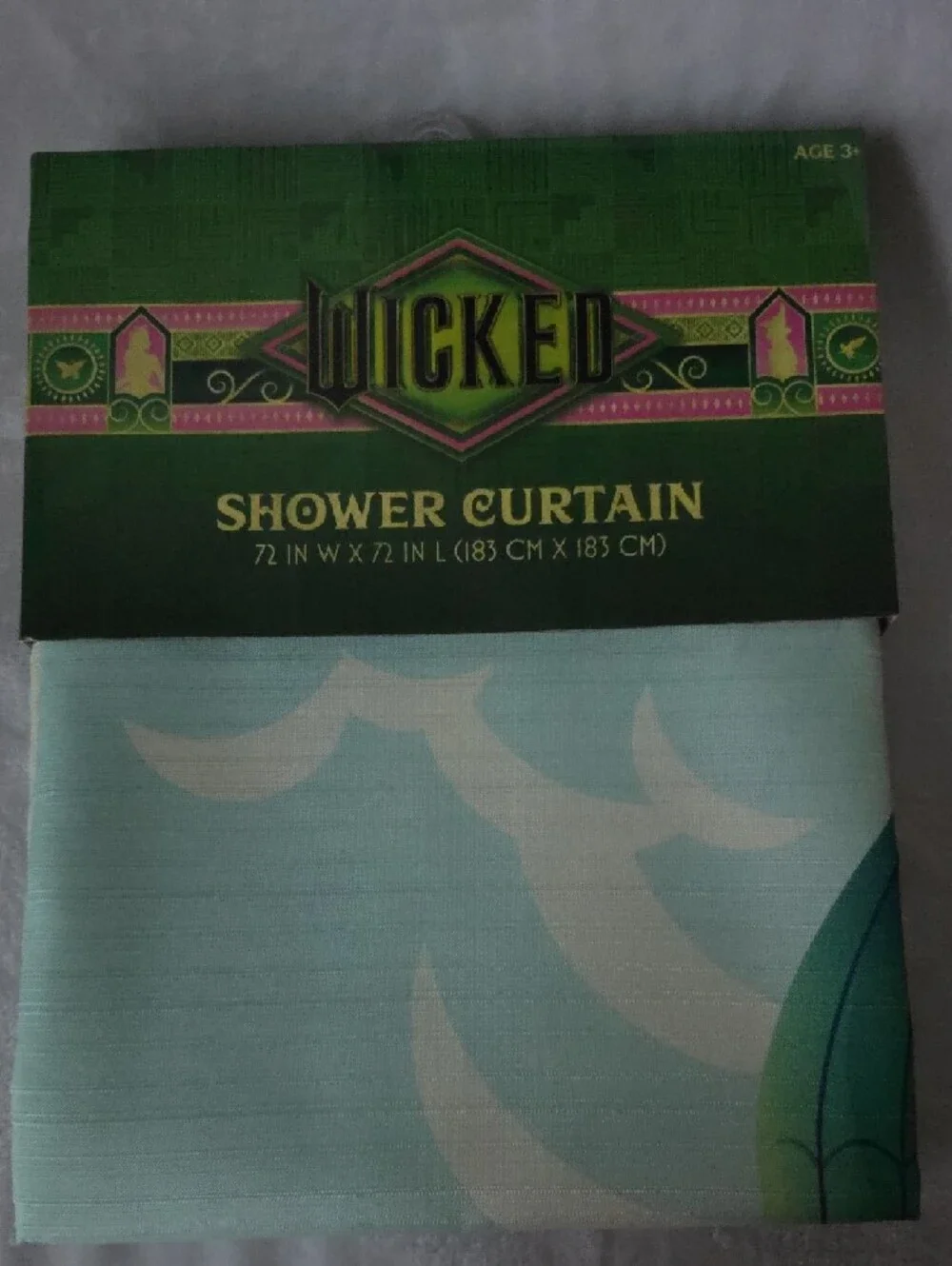 Disney LIZZIE MCGUIRE And WICKED Shower Curtain Set - Light Blue & Green Accents